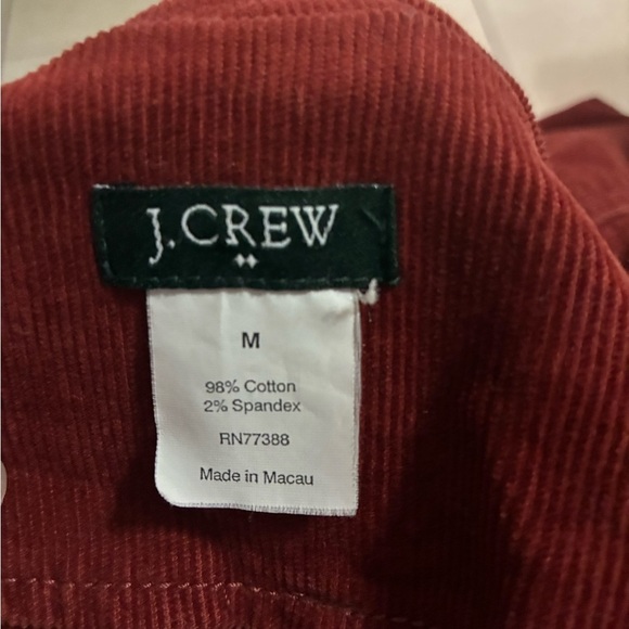 J Crew Burnt Orange Cotton Corduroy Leather Buttons Blazer Women's - Picture 13 of 13